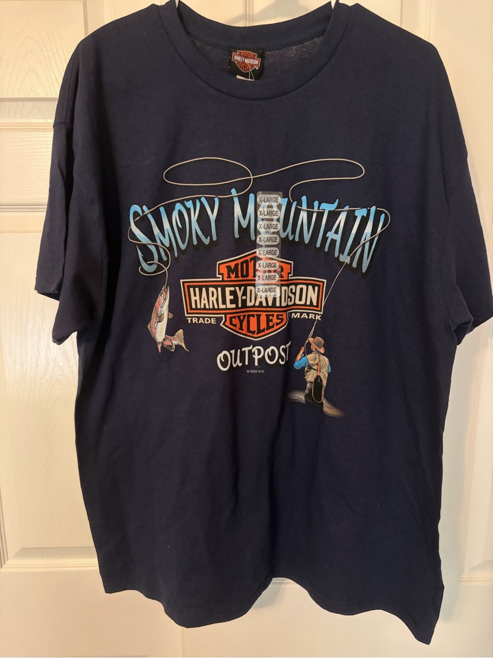 Harley-Davidson Navy Blue Smoky Mountain Fishing Graphic Tee